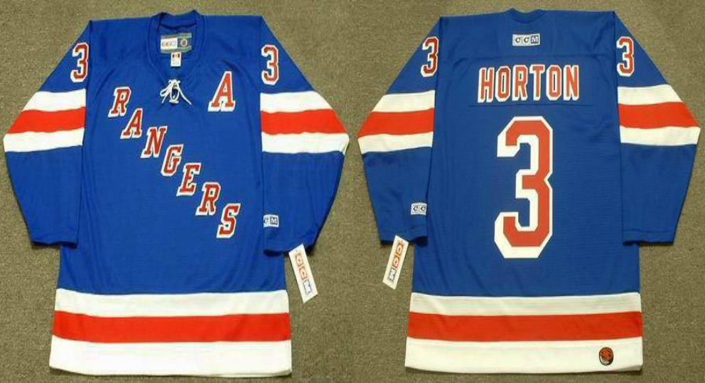 2019 Men New York Rangers 3 Horton blue CCM NHL jerseys